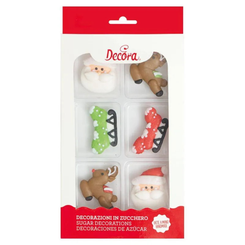 Thème Noël | Sucres Et Décors-Decora Décor en sucre Père Noël x 6