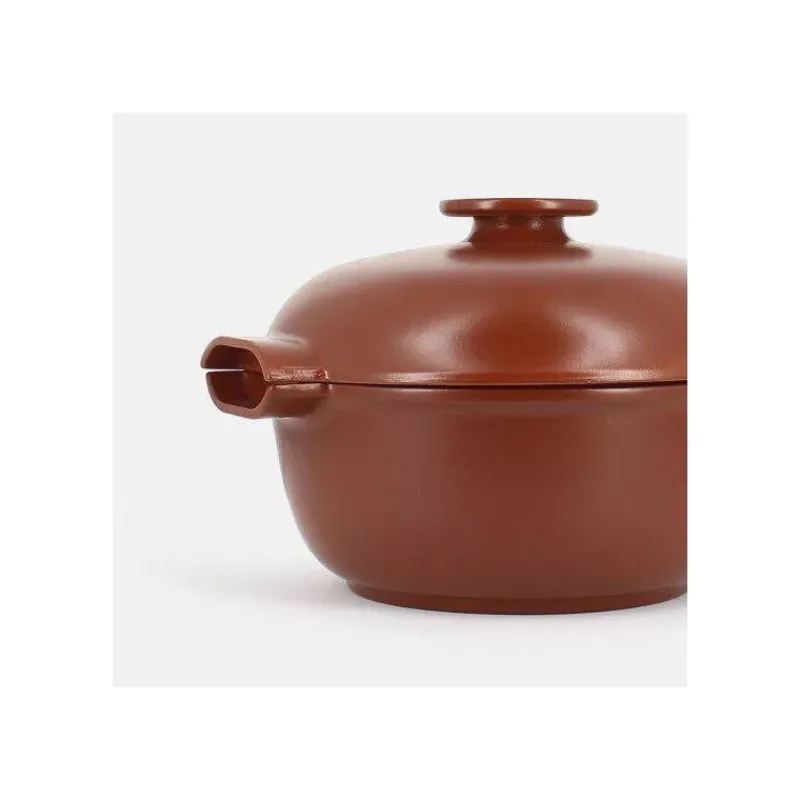 Cocottes En Céramique-Emile HENRY Delight Petite Cocotte Ronde Céramique Induction Sienne D20 2L  VPC