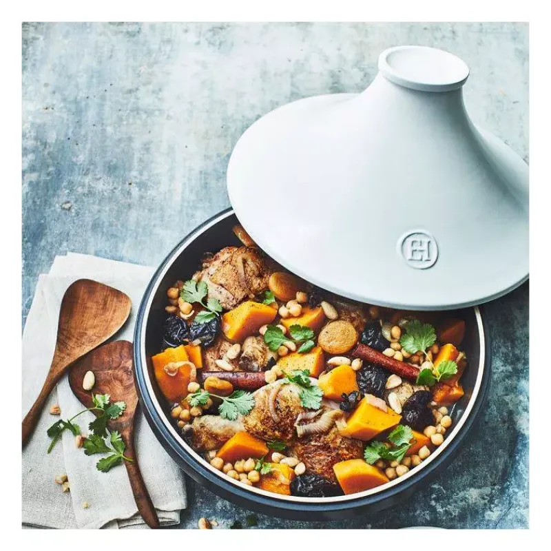 Tajine-Emile HENRY Delight Tajine Céramique Induction Blanc D32  4L VPC