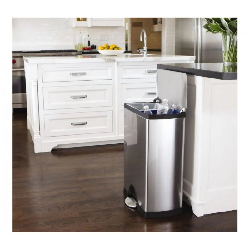 Poubelles De Tri Sélectif-simplehuman DELUXE Poubelle rectangulaire Tri sélectif 46 L