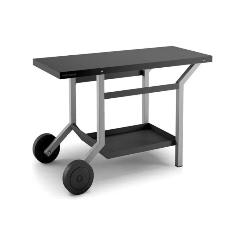 Tables Roulantes Et/ou Pliantes | Dessertes Roulantes-FORGE ADOUR Desserte de cuisine Table Roulante Acier Gris et Noir