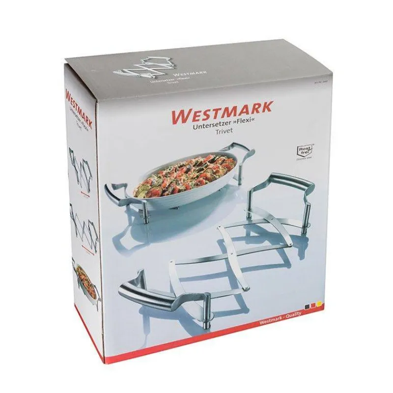 Dessous De Plats Extensibles Pliables-WESTMARK Dessous de plat Inox extensible avec poignées Flexi
