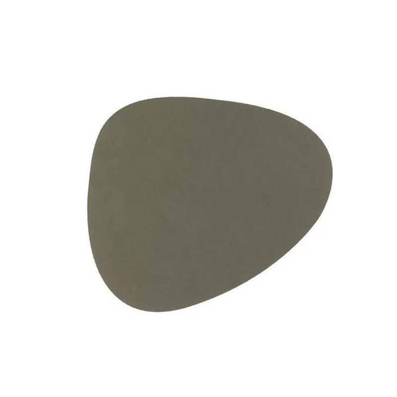 Sets De Tables | Dessous De Verres-LINDDNA Dessous de verre NUPO en cuir recyclé 11 x 13  Vert Kaki