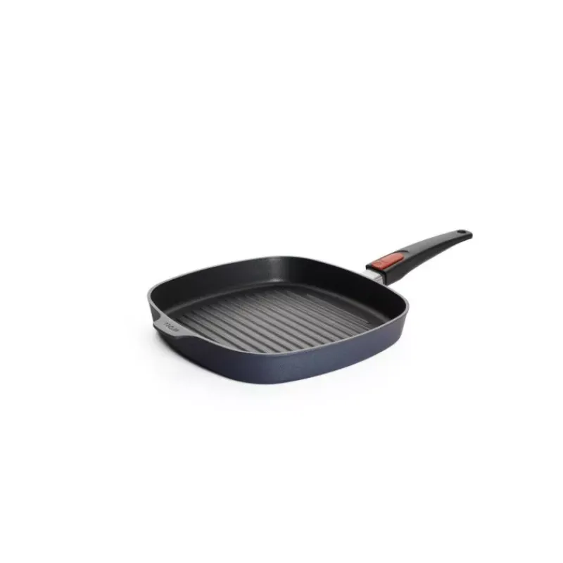 Poêles Rectangulaires | Poêles Amovibles-Woll Diamond LITE induction poêle à griller carrée fonte d'aluminium 28 x 28