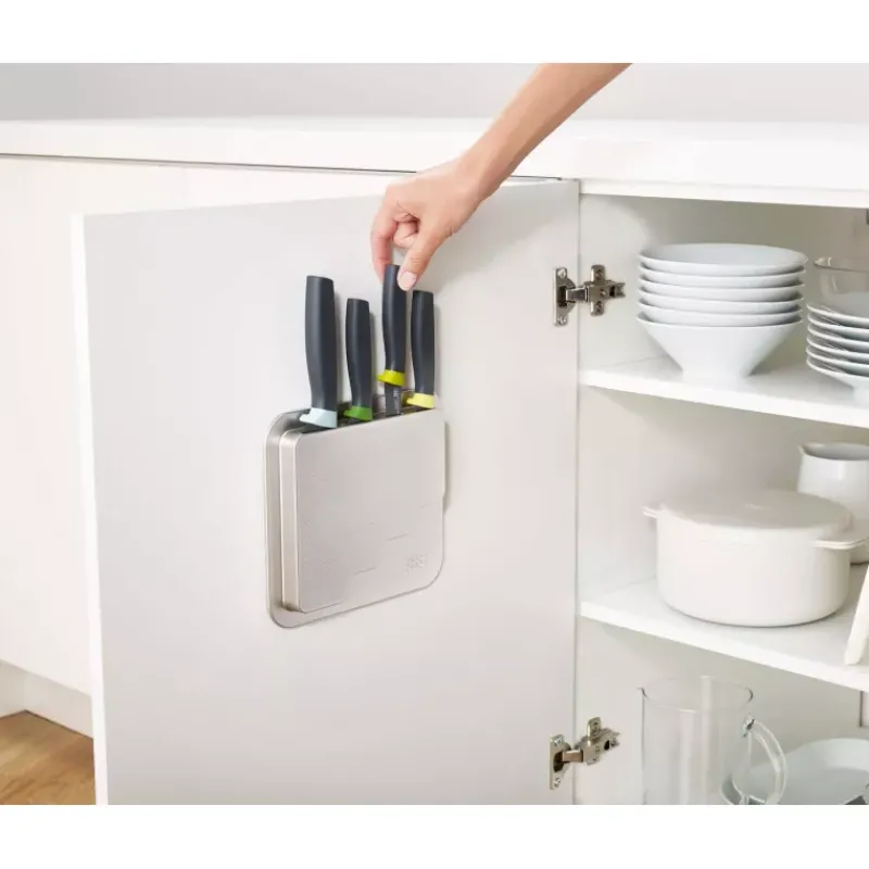 Planches À Découper En Polypropylène | Coffrets Couteaux Cuisine-Joseph Joseph DoorStore Chope Ensemble 4 couteaux avec rangement placard intégré