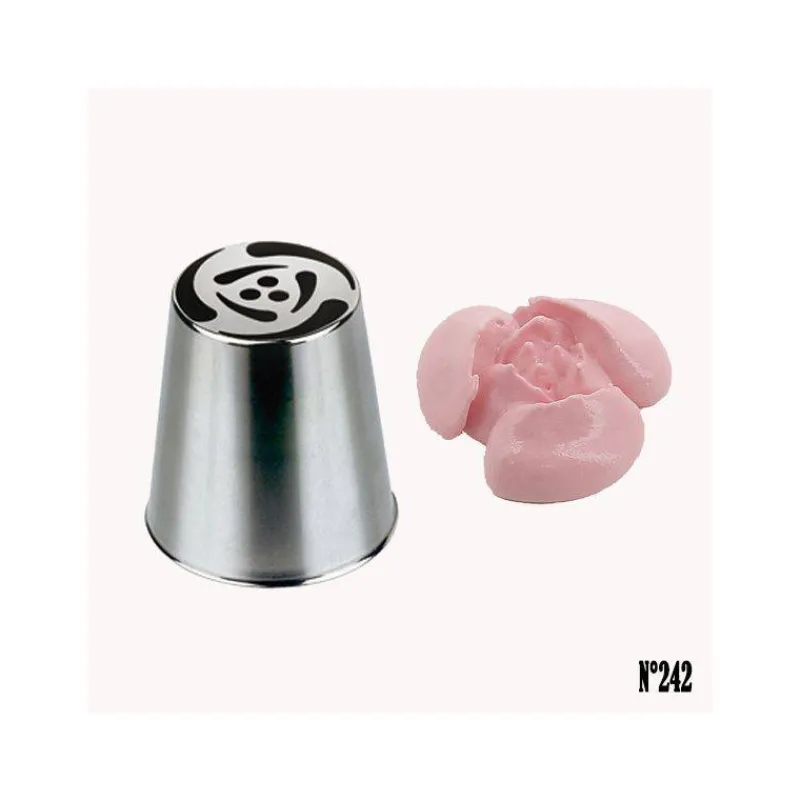 Douilles-De Buyer Douille Russe à fleur N°242 large Inox