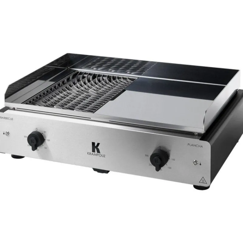 Plancha Électrique | Krampouz Plancha-KRAMPOUZ DUO K Plancha Grill Electrique Inox 64 x 43 3500W