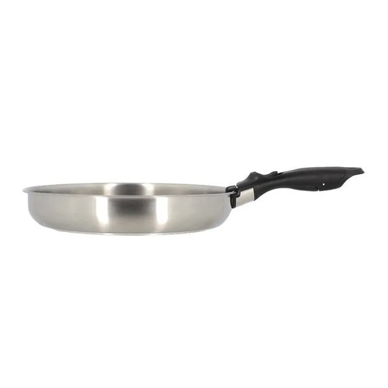 Sauteuses En Inox | Sauteuses Amovibles-OGO EASY CLIP Poêle Creuse Sauteuse Inox amovilble D24 cm