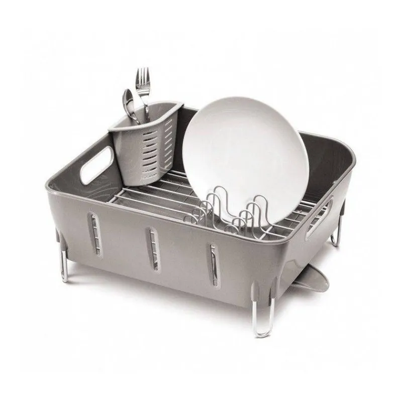 Egouttoirs Et Tapis À Vaisselle-simplehuman Egouttoir à vaisselle compact plastique Gris