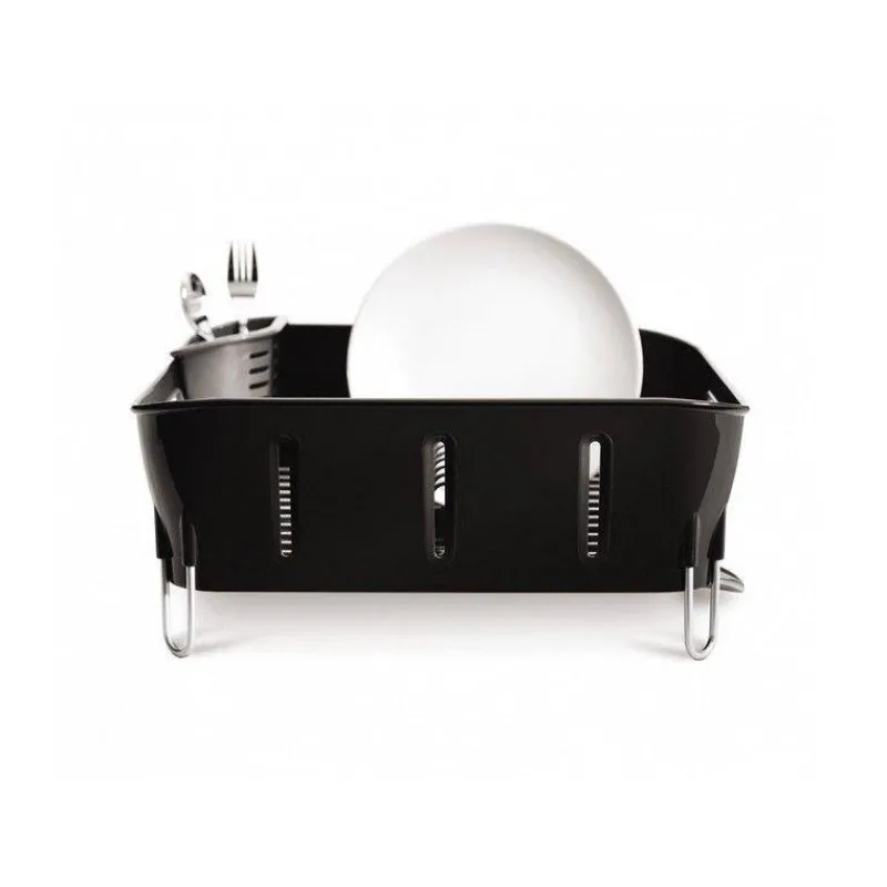Egouttoirs Et Tapis À Vaisselle-simplehuman Egouttoir à vaisselle compact plastique Noir