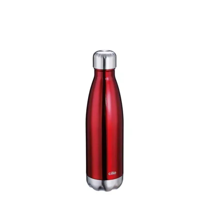 Gourdes Isothermes Et Mugs-cilio ELEGANTE Bouteille isotherme double paroi en Inox 0.5L Rouge SC