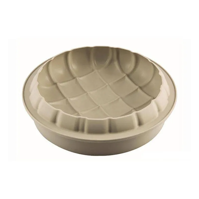 Moules Silikomart | Moules À Gâteaux Silicone-SilikoMart ELEGANZA Moule rond matelassé en silicone 3Design D22 cm