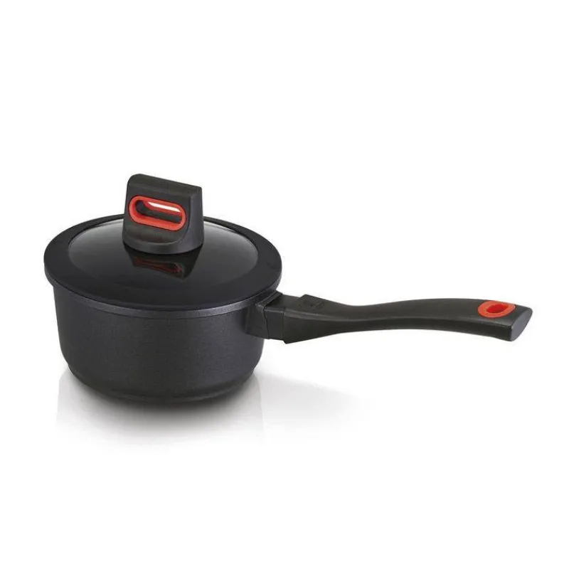 Casseroles En Fonte D'aluminium-BEKA ENERGY Casserole Fonte Aluminium revêtue avec couvercle en verre D16