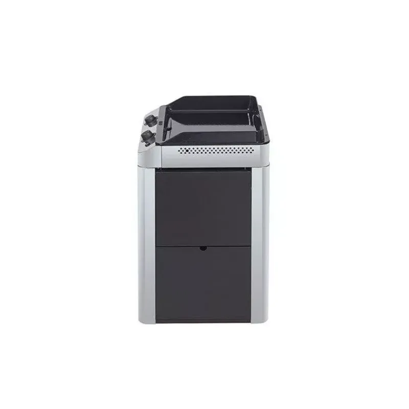 Plancha Eno | Plancha À Gaz-ENO Ensemble Plancha Gaz Fonte et Chariot Combo Fusion 60 Inox Nouveau Modèle