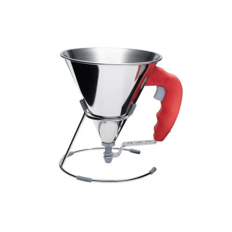 Verser-De Buyer Entonnoir à Piston sur support Ménage KWIK Rouge