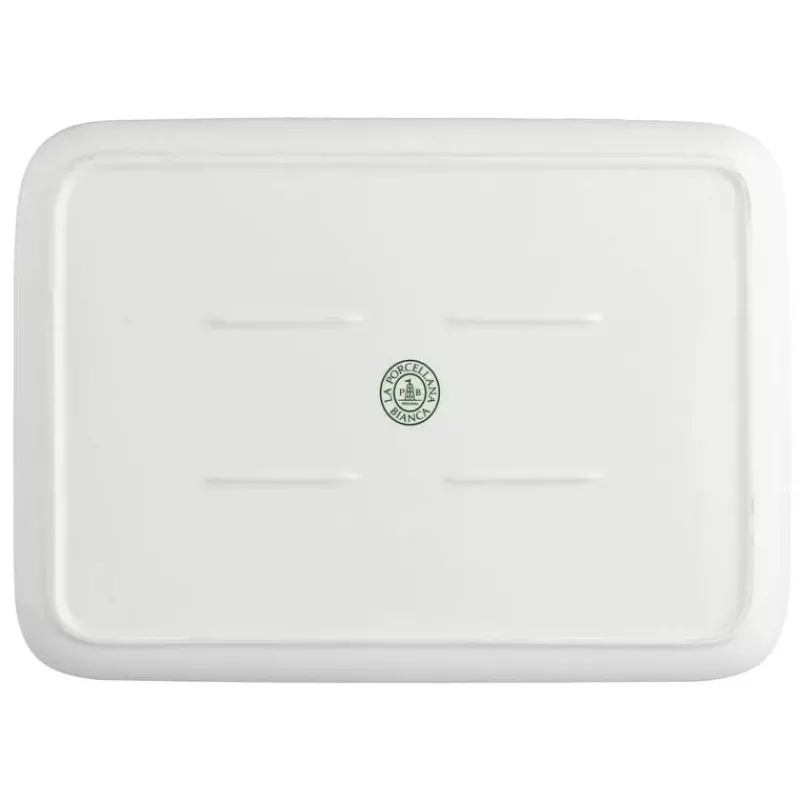Assiettes Plates | Assiettes De Présentation-PORCELLANA BIANCA ESSENZIALE New Age Assiette plate rectangulaire en porcelaine 30x22 cm