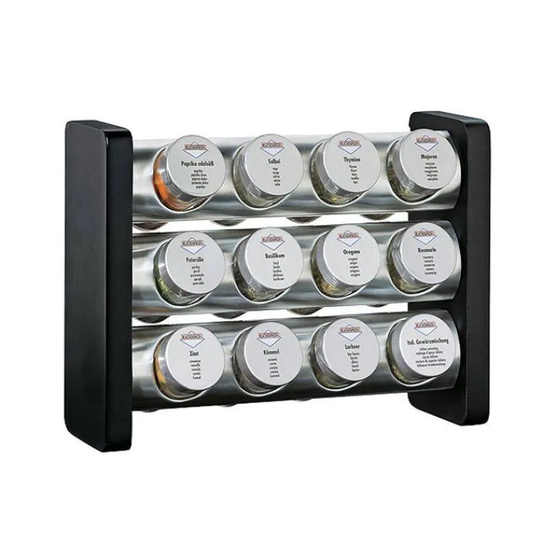 Rangements À Épices-KUCHENPROFI Etagère 12 épices base bois