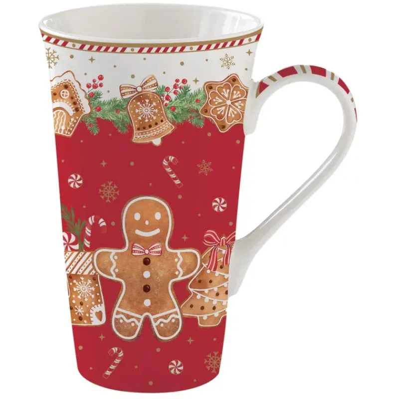 Mugs-Easy Life FANCY GINGERBREAD Coffret Mega Mug 60 cl Porcelaine EASYLIFE