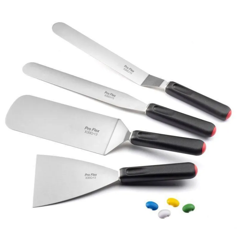 Spatules De Pâtisserie | Spatules Cuisine-SABATIER FLEX Spatule coudée Inox Manche surmoulé Trompette 25 cm