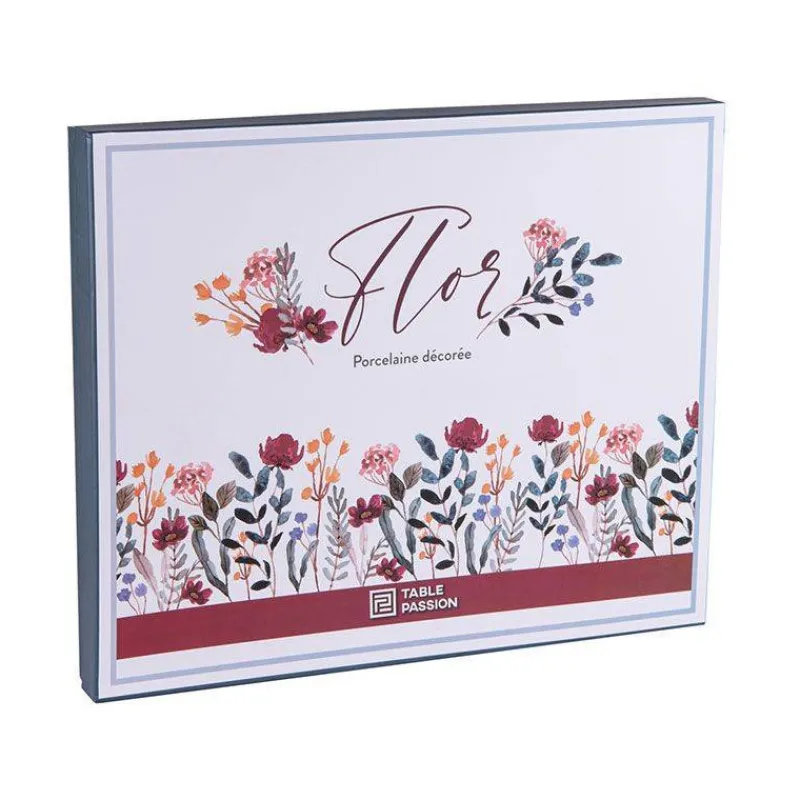 Plats À Gâteaux-TABLE PASSION FLOR Plat de service Tarte Gâteaux D31 cm avec Pelle Porcelaine