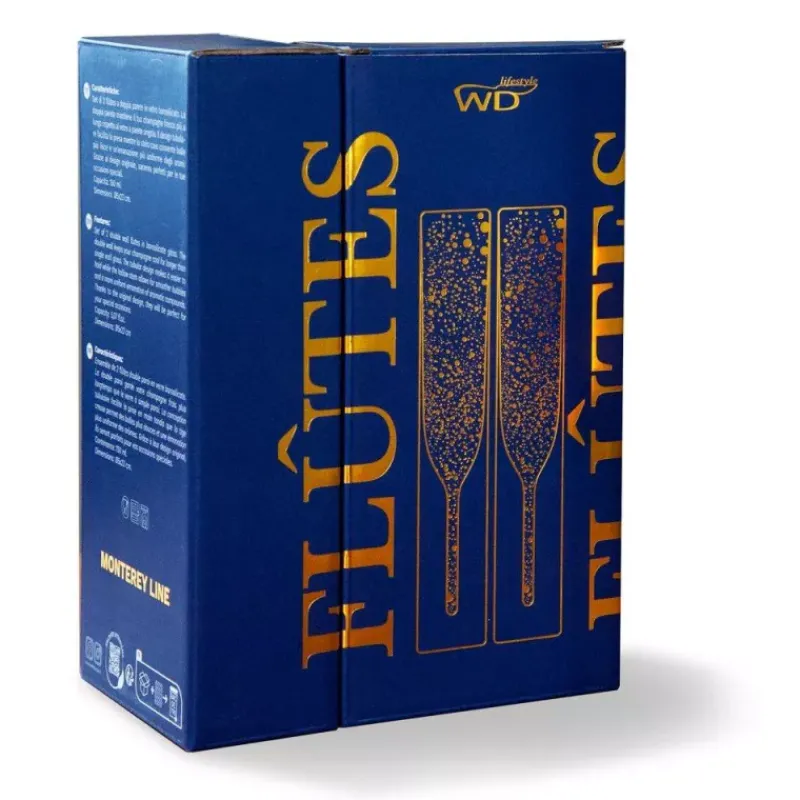 Flûtes À Champagne Et Coupes-WD Lifestyle Flûte à champagne Double paroi verre Tube 15 cl - Les 2