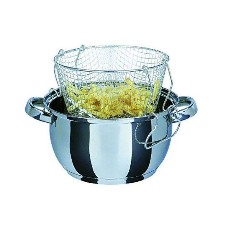 Friteuses Traditionnelle | Bassines À Frites-GSW Friteuse inox avec Couvercle en verre D22