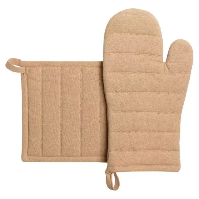 Maniques Et Gants | Gants Et Maniques-WINKLER Gant + Manique Coton recyclé JONA Marron Camel