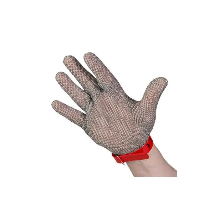 Protection-FISCHER Gant de protection Cotte de Maille Ambidextre Taille M Rouge