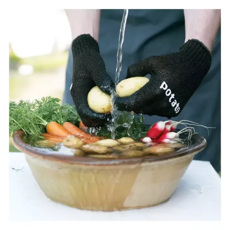 Nettoyer-La Casserolerie Gants nettoyants éplucheurs pomme de terre Skrub´a Marron
