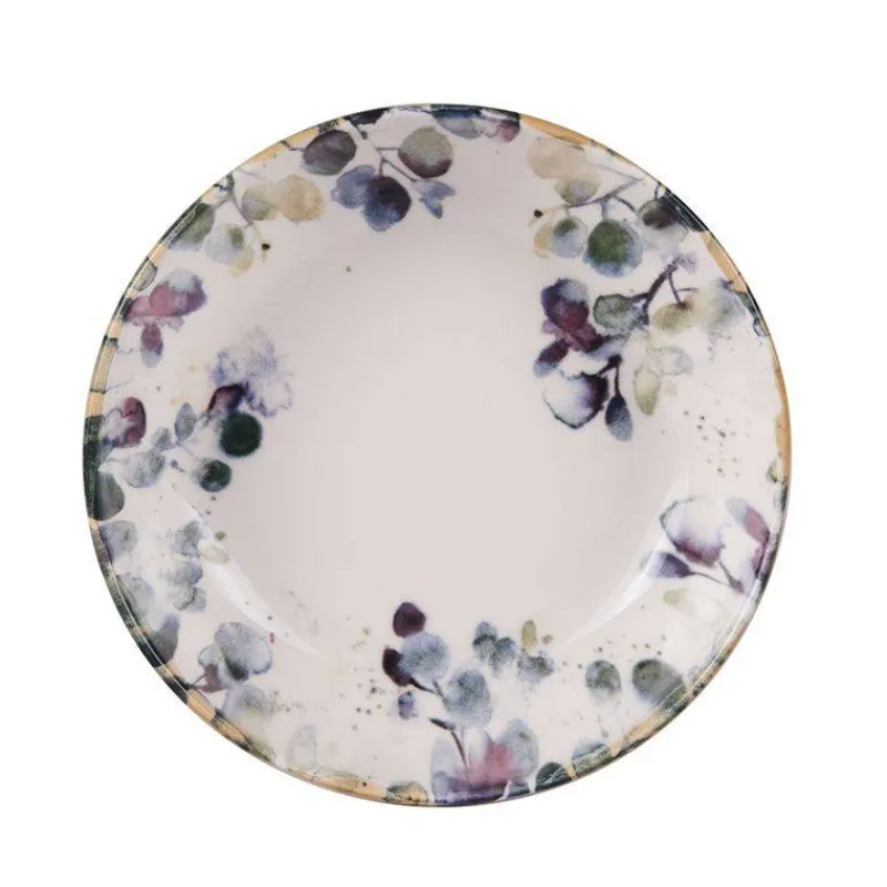 Assiettes Creuses-TABLE PASSION GARDEN Assiette creuse Pâtes Salade en Faïence D22