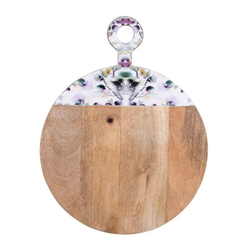 Plats À Fromage | Accessoires Pour L'apéritif-TABLE PASSION GARDEN Planche à découper Tapas Apéro Tapas Plateau Fromage en Manguier ronde D30.2