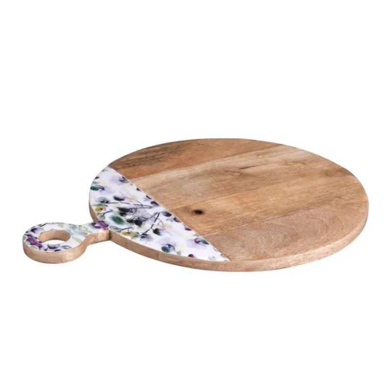 Plats À Fromage | Accessoires Pour L'apéritif-TABLE PASSION GARDEN Planche à découper Tapas Apéro Tapas Plateau Fromage en Manguier ronde D30.2