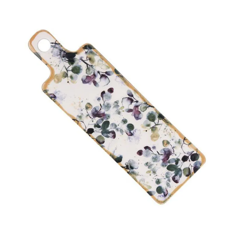 Plats À Fromage | Accessoires Pour L'apéritif-TABLE PASSION GARDEN Planche Apéro Tapas plateau Fromage Plat Cake  faïence 47 x 15