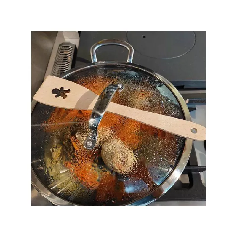 Spatules De Pâtisserie | Cuillères À Remuer-Patisse GINGERMAN Spatule à remuer ajourée en bois de hêtre L 30