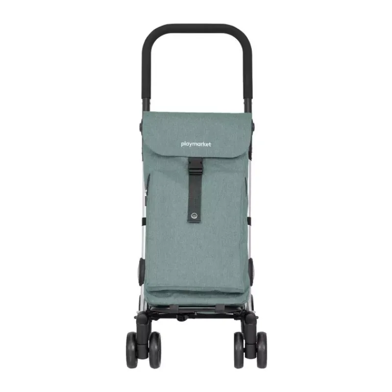 Chariots Et Paniers Isothermes-Playmarket GO LITE Poussette de marché Chariot de courses isotherme 6 roues Vert d'eau