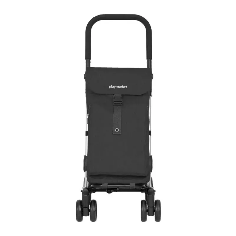 Chariots Et Paniers Isothermes-Playmarket GO LITE Poussette de marché Charriot de courses isotherme 6 roues Noir