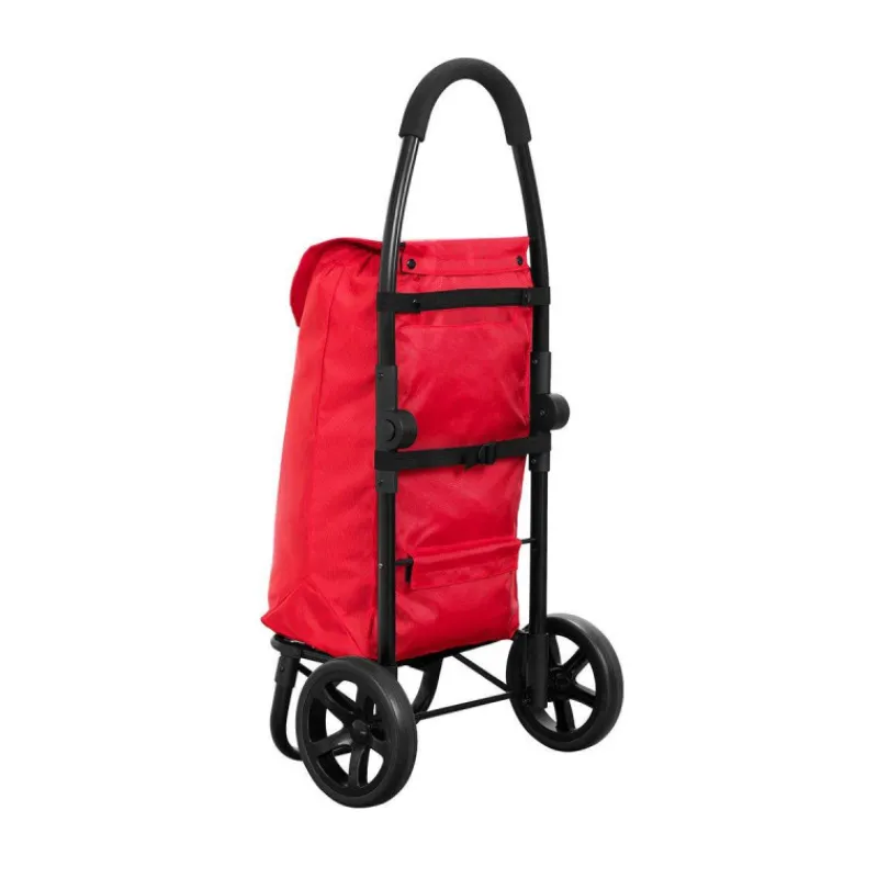 Poussettes De Marché-Playmarket GO TWO Compact Poussette de marché Chariot de courses Pliable Rouge