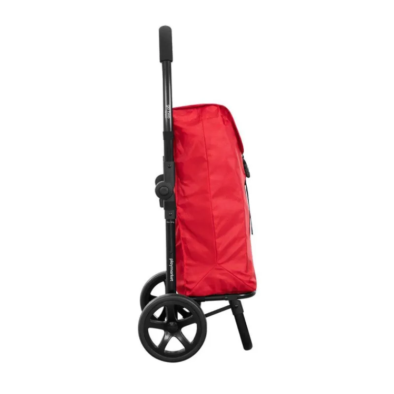 Poussettes De Marché-Playmarket GO TWO Compact Poussette de marché Chariot de courses Pliable Rouge