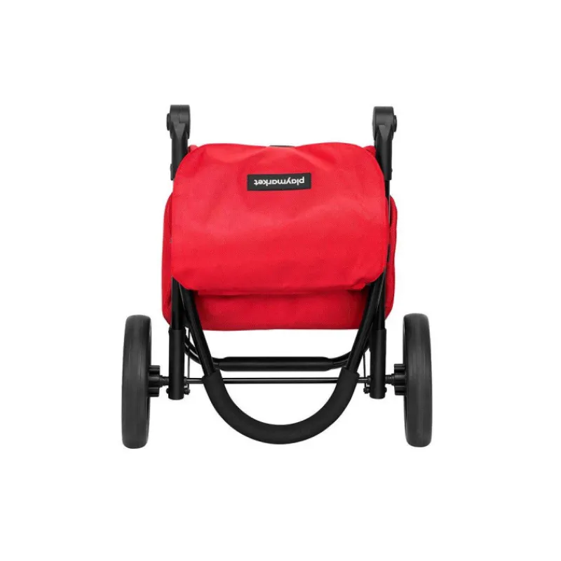 Poussettes De Marché-Playmarket GO TWO Compact Poussette de marché Chariot de courses Pliable Rouge