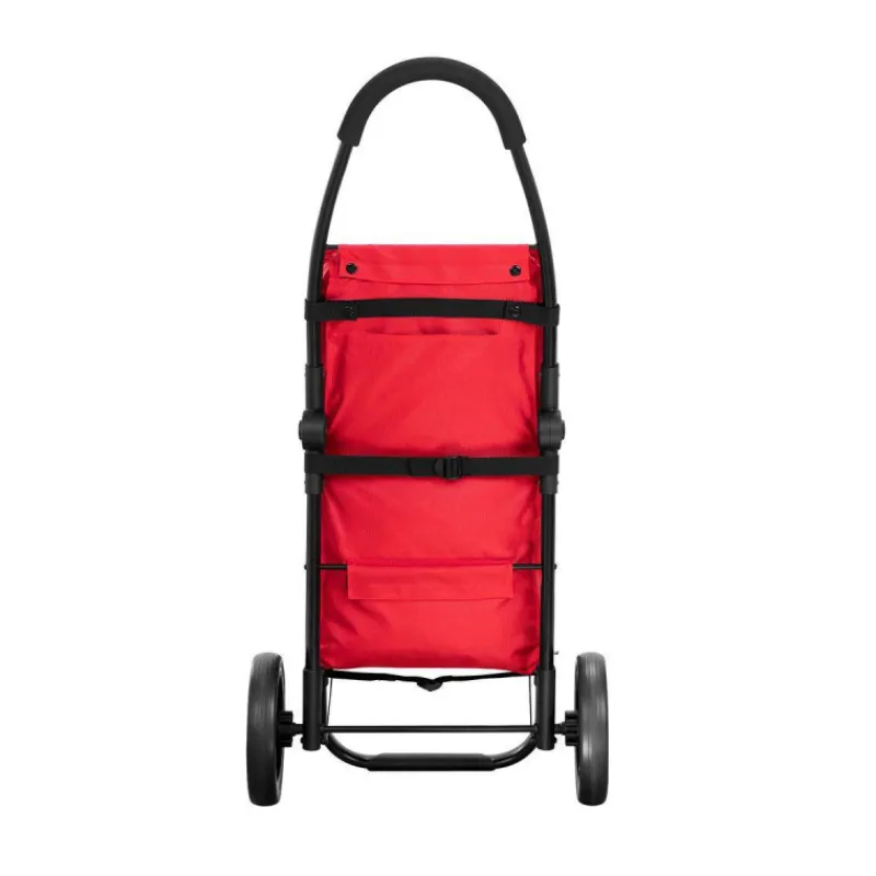 Poussettes De Marché-Playmarket GO TWO Compact Poussette de marché Chariot de courses Pliable Rouge