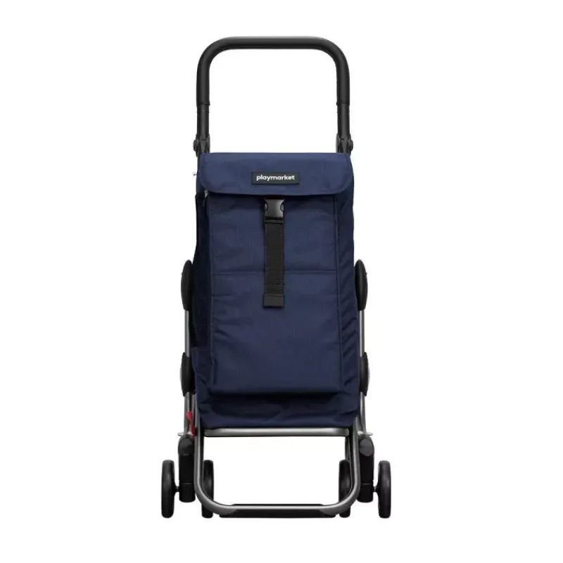 Poussettes De Marché-Playmarket GO UP Premium Poussette de marché Chariot de courses 6 roues Bleu Blueberry SC