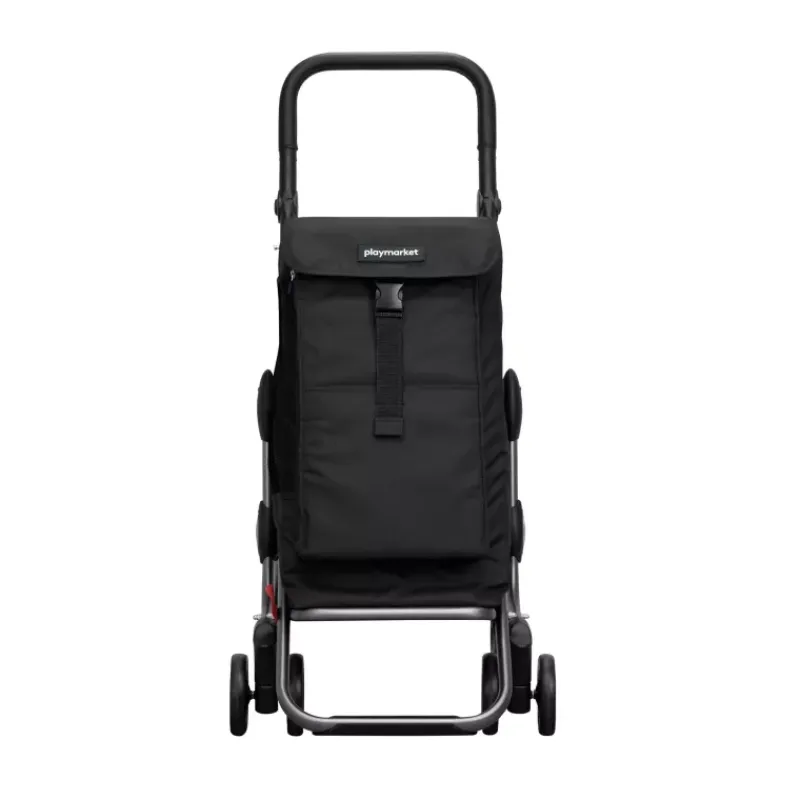 Poussettes De Marché-Playmarket GO UP Premium Poussette de marché Chariot de courses 6 roues Noir Pepper