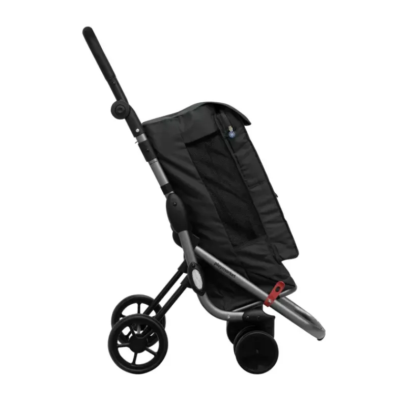 Poussettes De Marché-Playmarket GO UP Premium Poussette de marché Chariot de courses 6 roues Noir Pepper