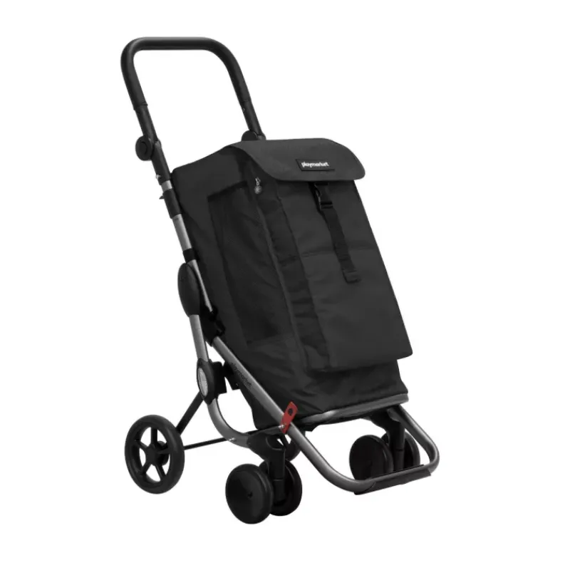 Poussettes De Marché-Playmarket GO UP Premium Poussette de marché Chariot de courses 6 roues Noir Pepper