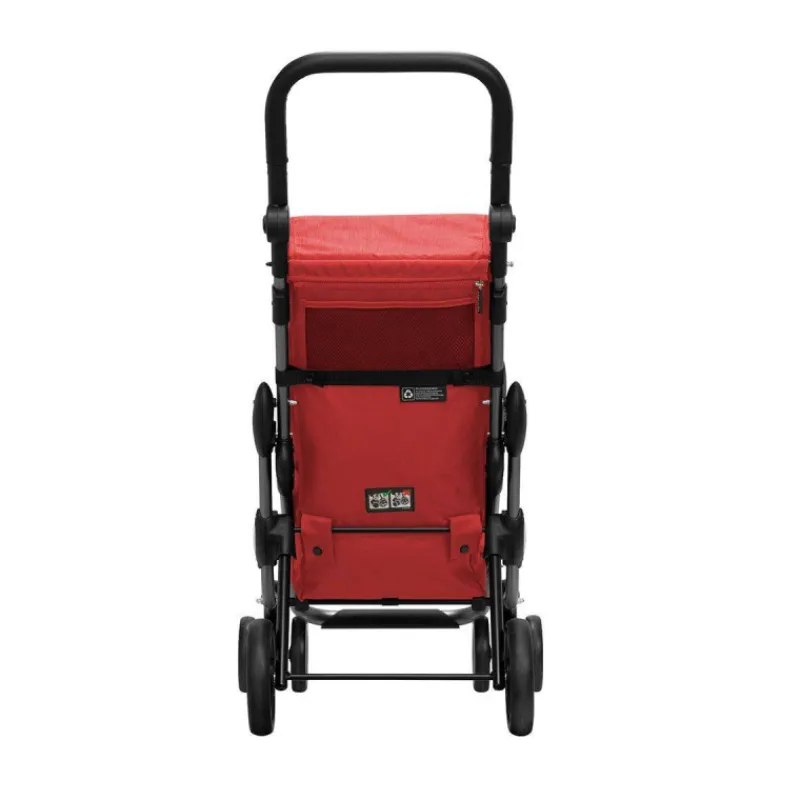 Poussettes De Marché-Playmarket GO UP Premium Poussette de marché Chariot de courses 6 roues Rouge Chili