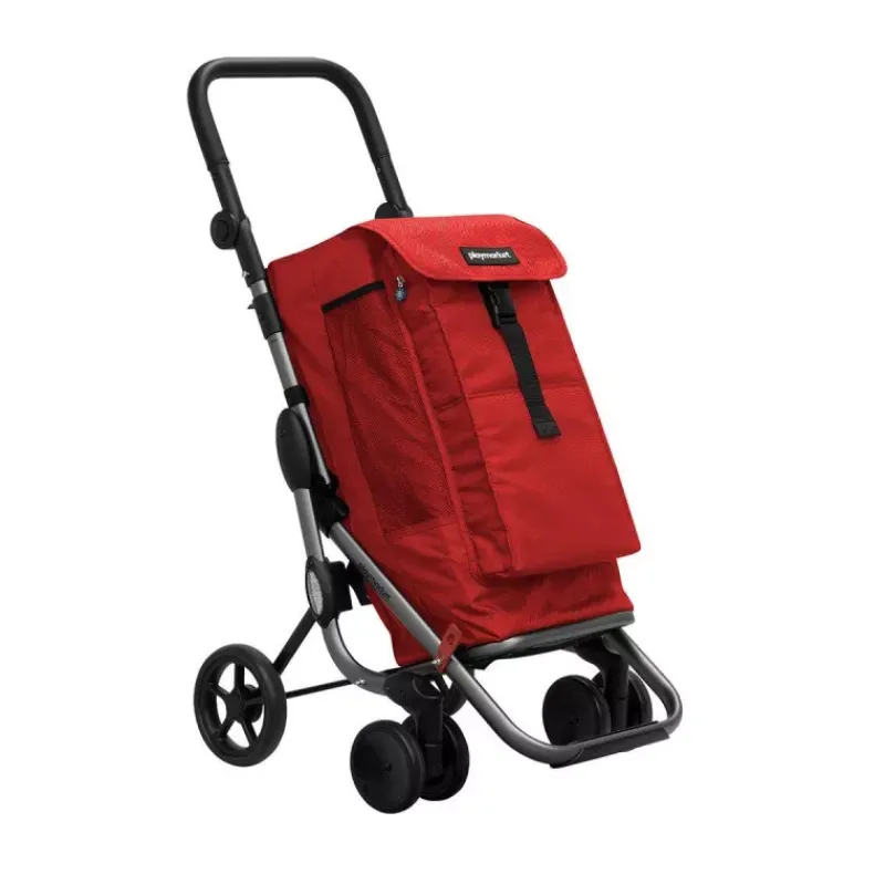 Poussettes De Marché-Playmarket GO UP Premium Poussette de marché Chariot de courses 6 roues Rouge Chili