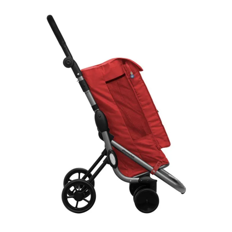 Poussettes De Marché-Playmarket GO UP Premium Poussette de marché Chariot de courses 6 roues Rouge Chili