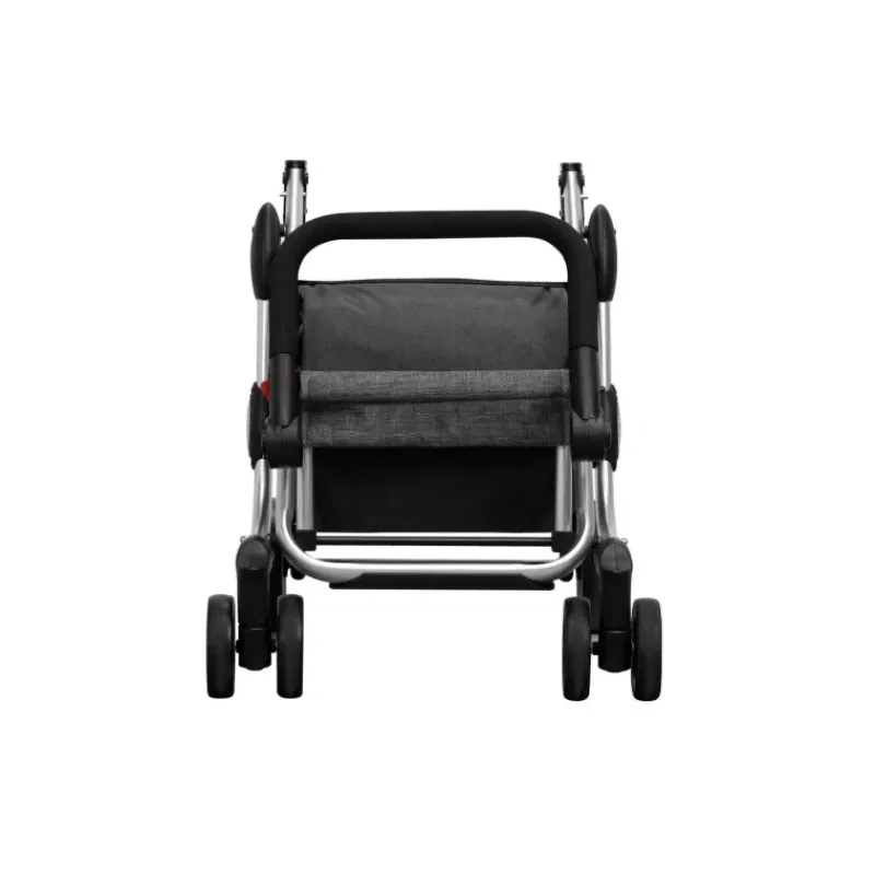 Poussettes De Marché-Playmarket GO UP Trendy Poussette de marché Chariot de courses 6 roues Noir Gris texturé