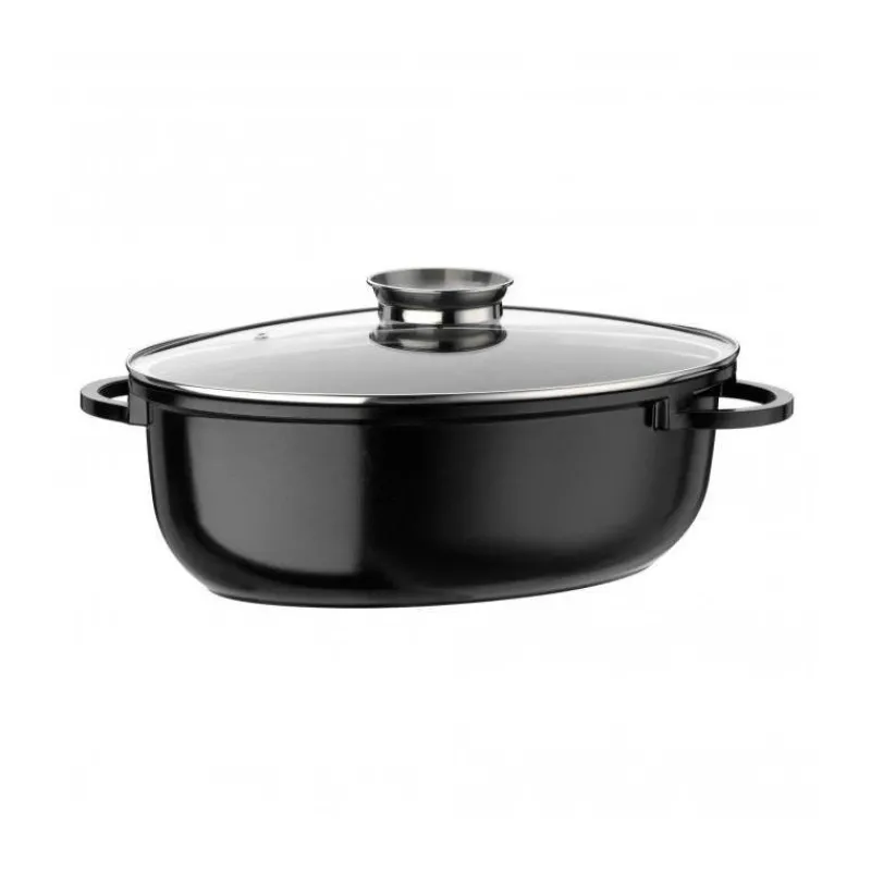 Cocottes En Fonte Aluminium-GSW GOURMET Céramica Stone Cocotte Fonte Alu Revêtement Céramique D38 induction