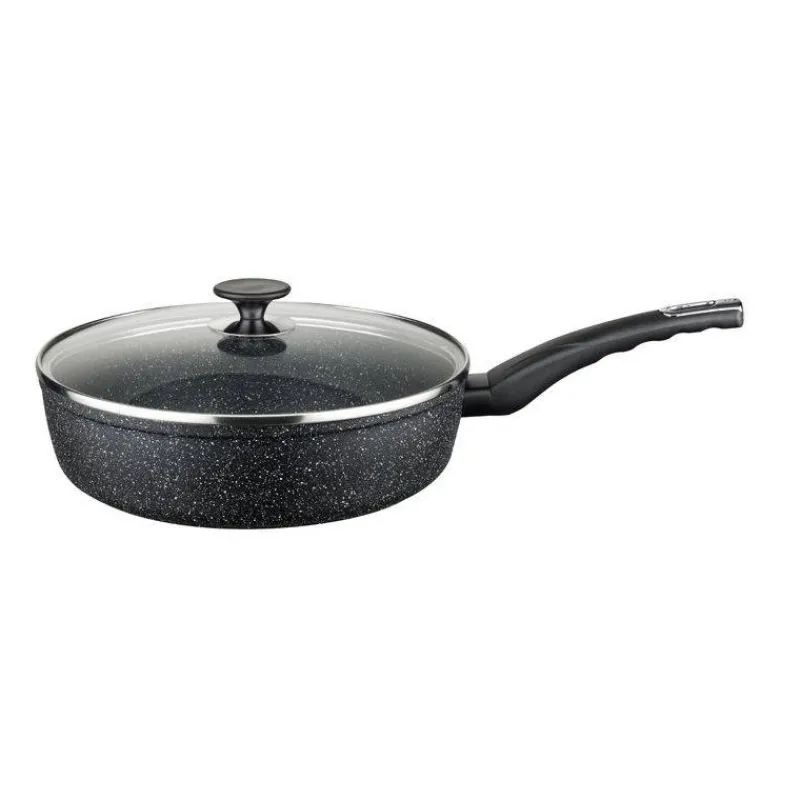 Sauteuses Revêtements Aspect Pierre | Sauteuses Revêtements Anti-adhérents-GRANIT EVOLUTION Sauteuse Induction Fonte Aluminium Revêtue aspect pierre D24